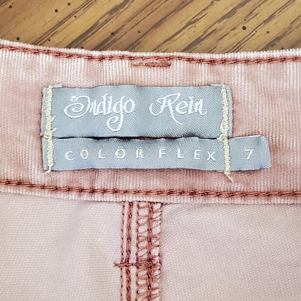 Indigo Rein Womens Color Flex Midrise Skinny Jeans Size 7 Pink Denim Blend - Picture 3 of 15